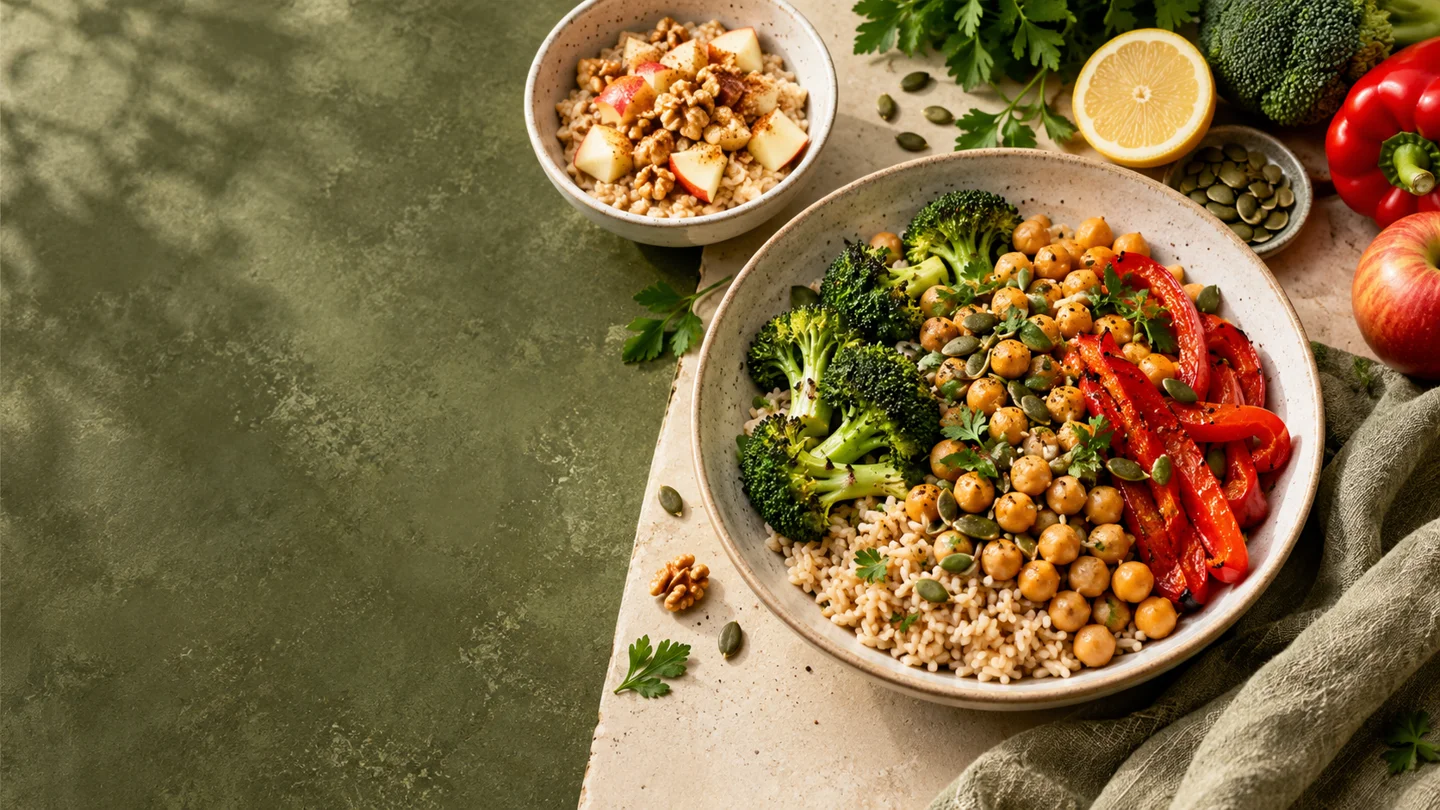 Inspiration für abwechslungsreiche Mahlzeiten: Gemüse-Reis-Bowl und Frühstück mit Obst